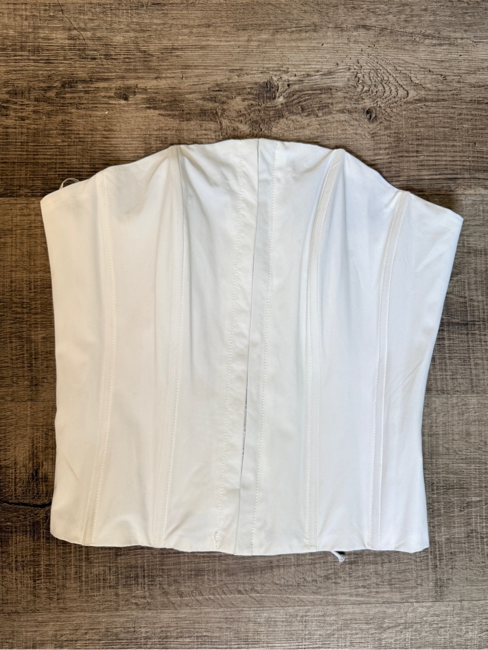 Heiress Beverly Hills White Strapless Corset Top